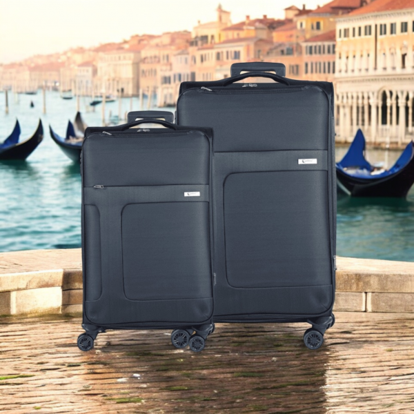 Βαλίτσα trolley Cardinal μικρή μεσαία 3800 50/60cm σκούρο μπλέ - Image 2
