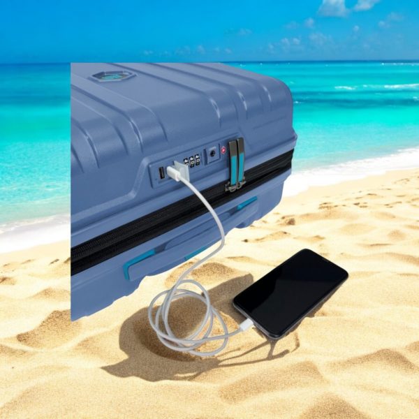 BG Berlin Σετ Βαλίτσες expandable 54cm-77cm Enduro Polypropylene Ice Blue - Image 5