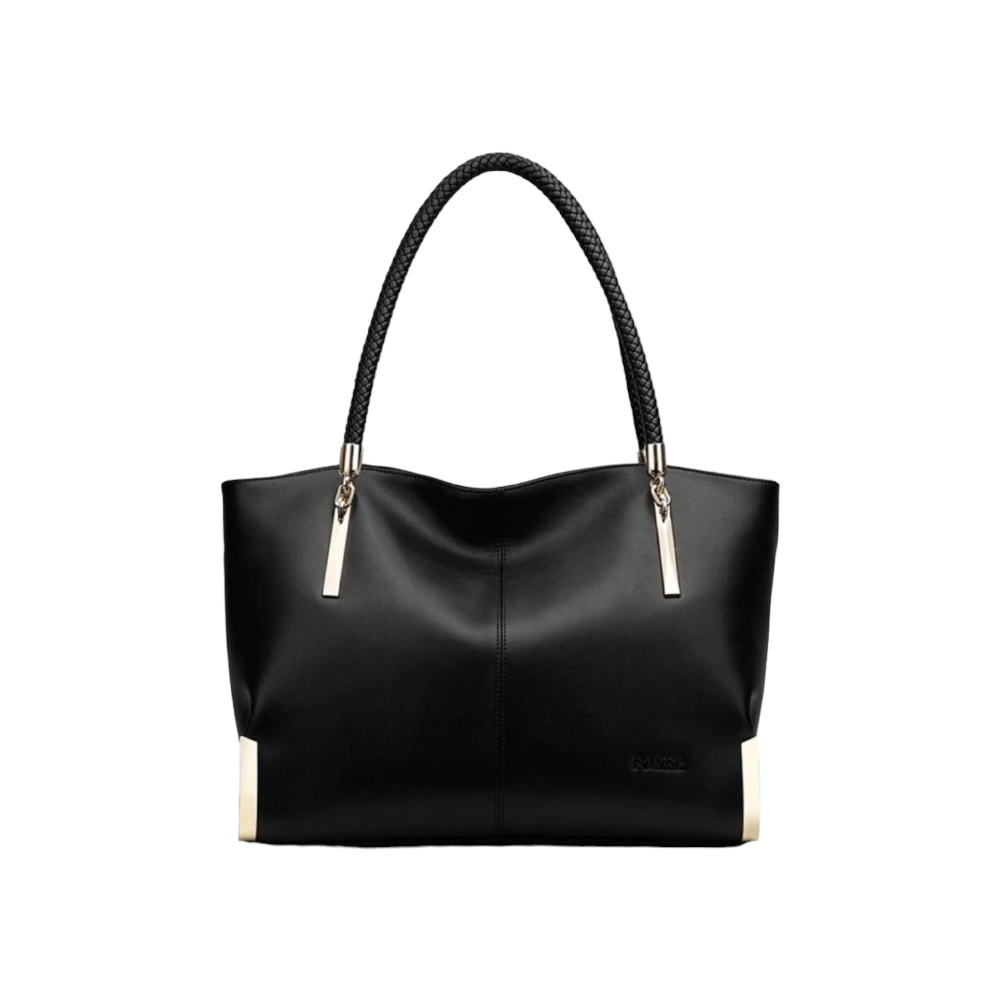 Δερμάτινη Γυναικεία Τσάντα Shopper ‘Ωμου Foxer 938032F μαύρο