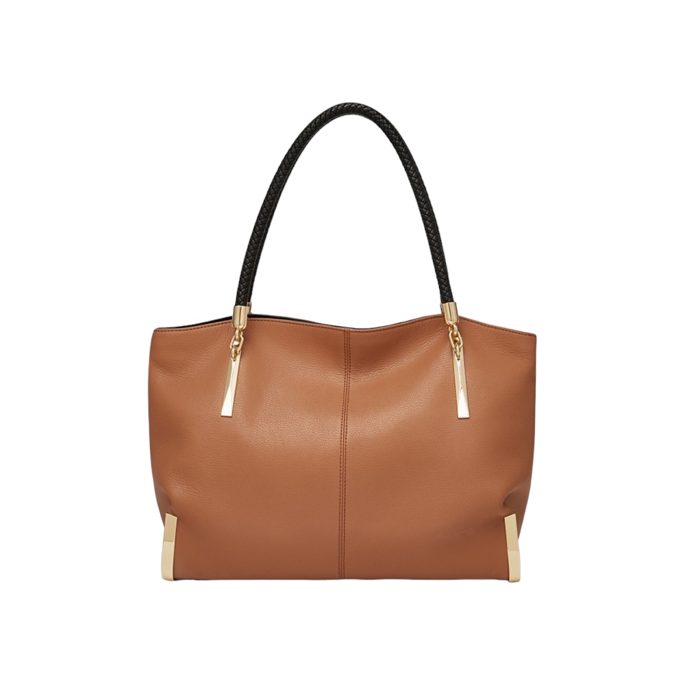 Δερμάτινη Γυναικεία Τσάντα Shopper ‘Ωμου Foxer 938032F καφέ