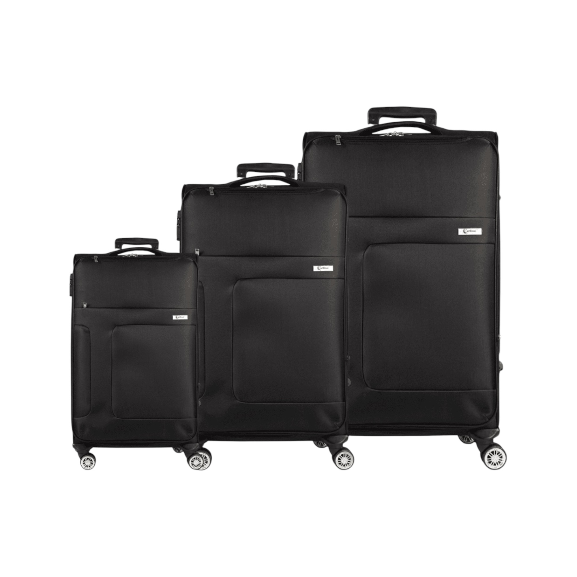Βαλίτσες trolley.Σετ 3 τεμαχίων Cardinal 3800 μαύρη