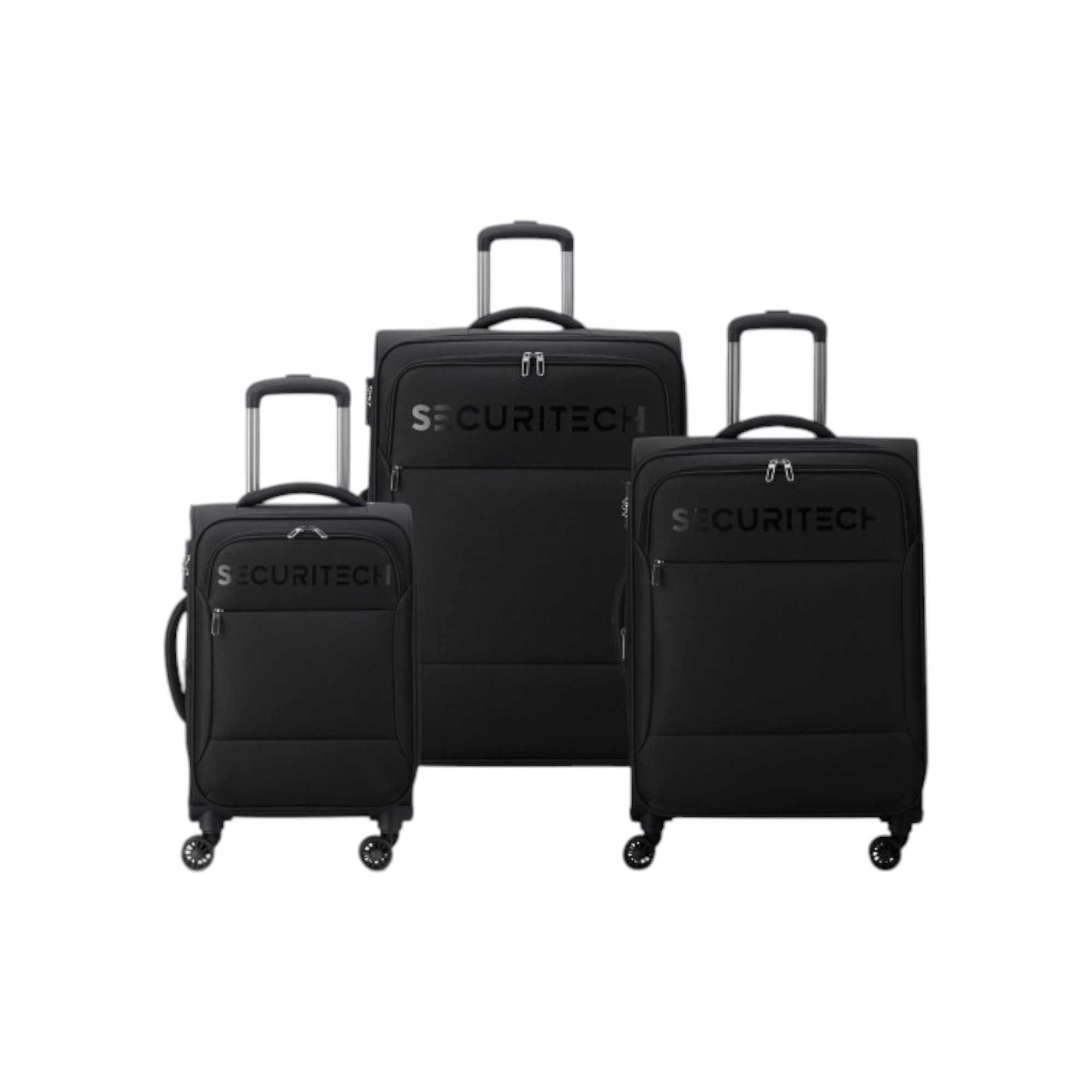 Securitech by Delsey Βαλίτσες σετ expandable 55-66-76cm Vanguard Black