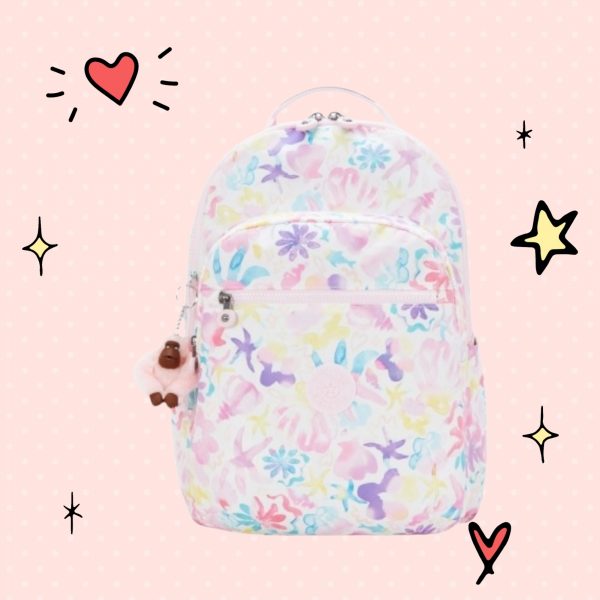 Kipling Seoul Τσάντα Πλάτης για Laptop 15" σε Φλοράλ χρώμα - Image 2
