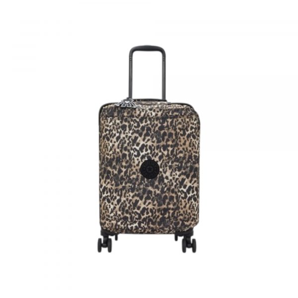 Kipling Spontaneous Βαλίτσα Ταξιδίου Καμπίνας Wild Leopard με 4 Ρόδες KI7211-6JP