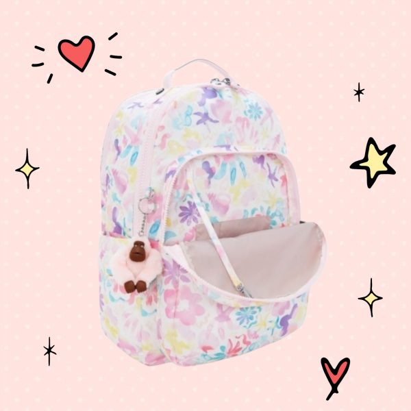 Kipling Seoul Τσάντα Πλάτης για Laptop 15" σε Φλοράλ χρώμα - Image 4