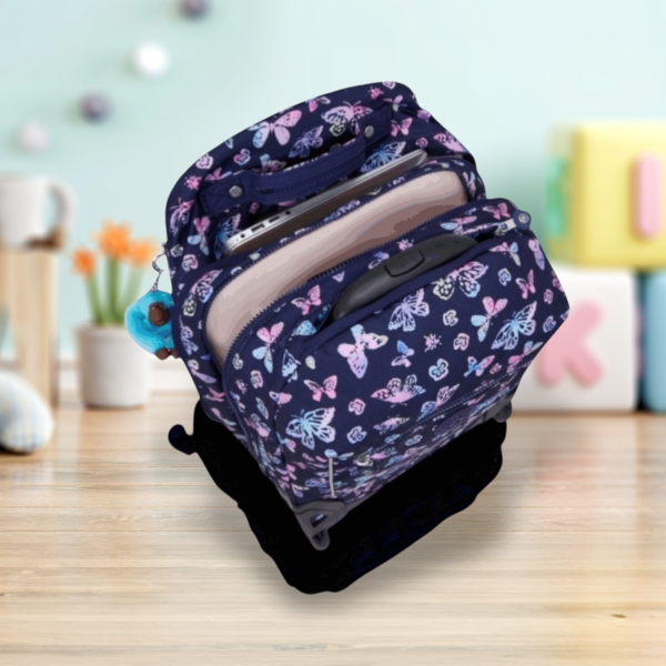Kipling Σακίδιο πλάτης trolley για laptop 15″ Sari Butterfly Fun - Image 7