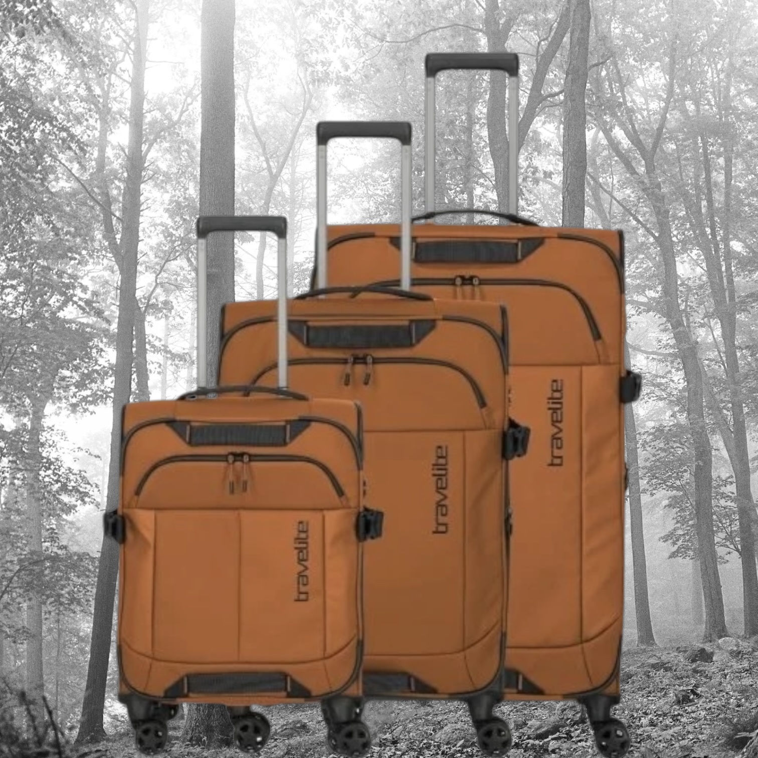 Σετ Βαλιτσών Travelite Briize S/M/L Καρυδί - Image 2