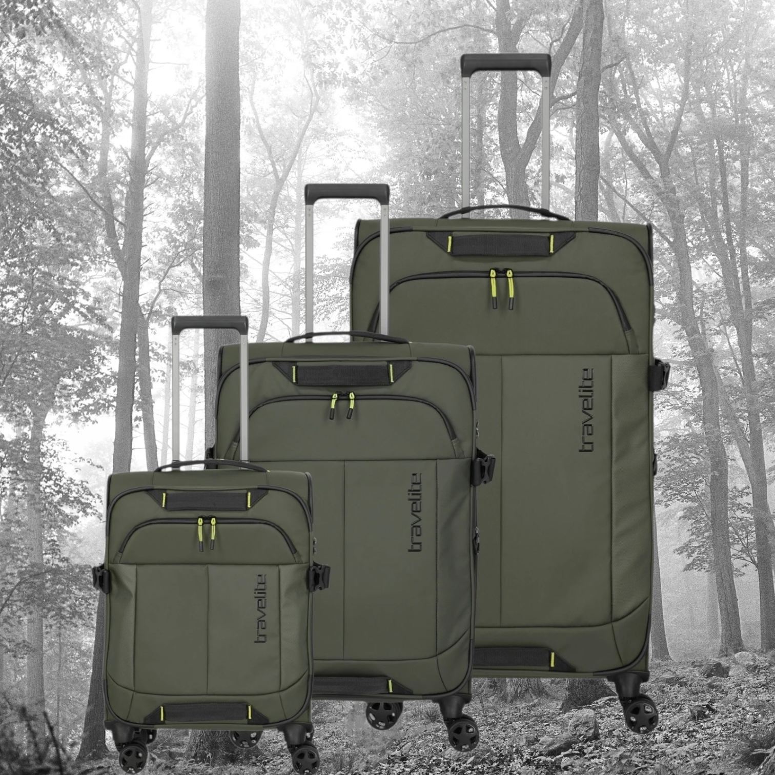 Σετ Βαλιτσών Travelite Briize S/M/L Χακί - Image 2