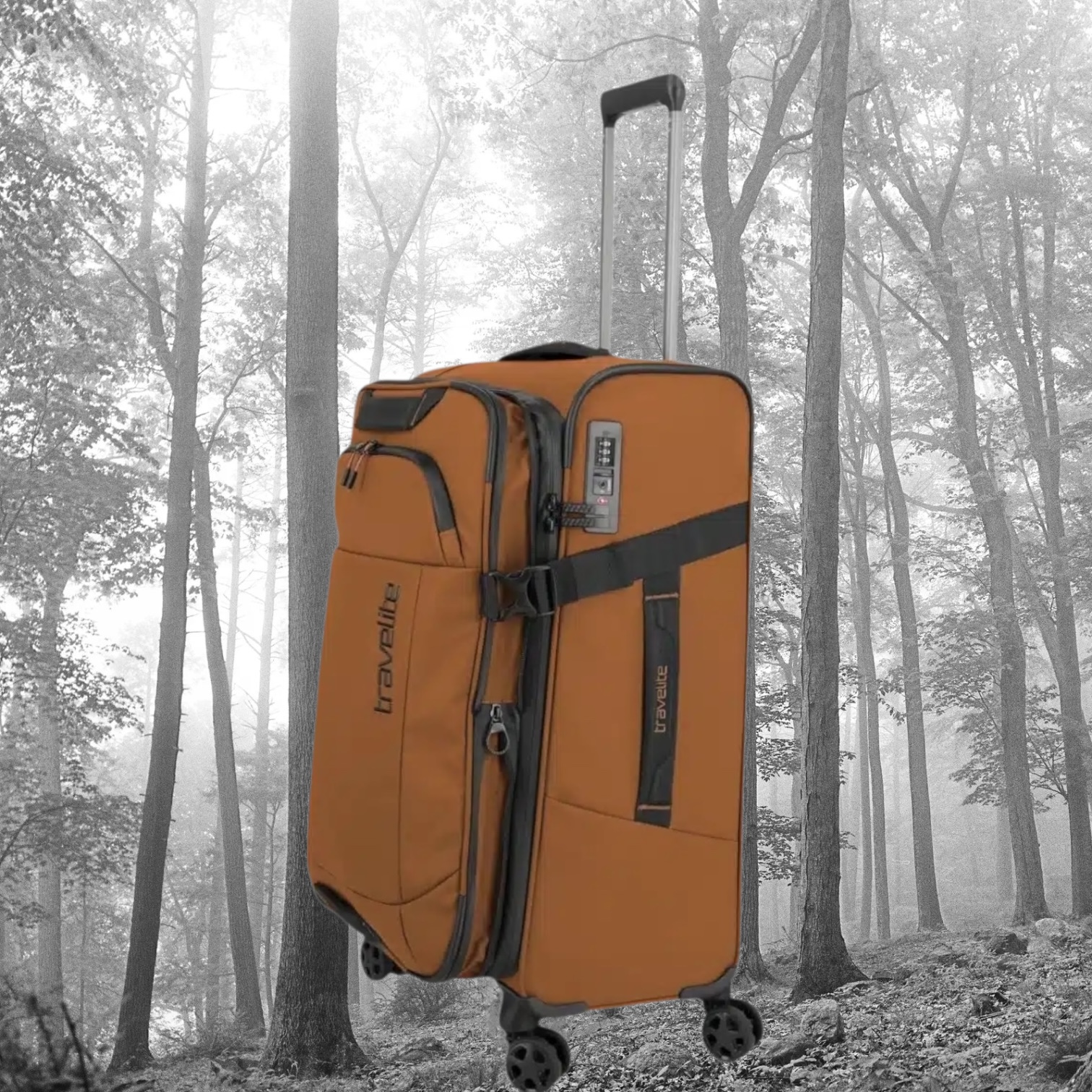 Travelite Briize Βαλίτσα Trolley M Expandable Καρυδί - Image 5