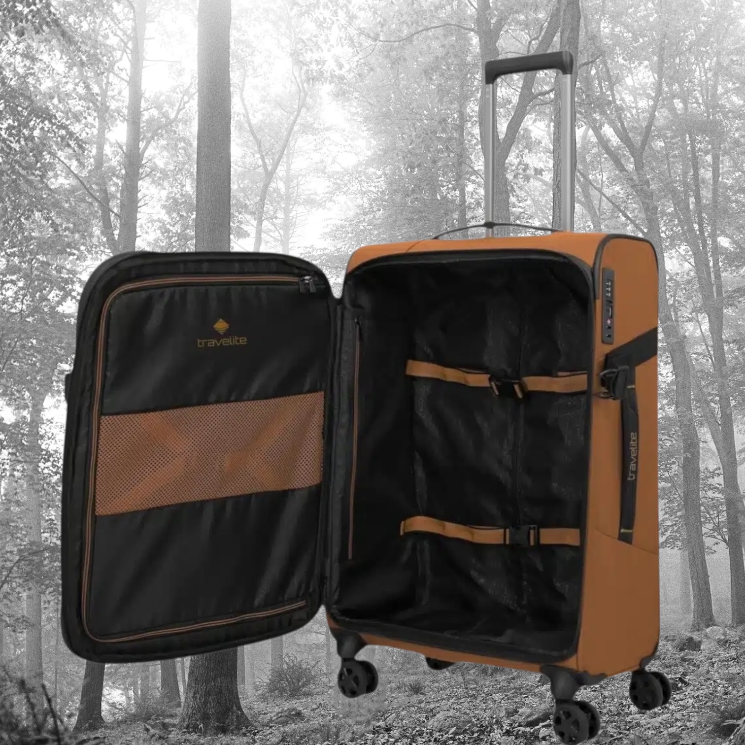 Travelite Briize Βαλίτσα Trolley M Expandable Καρυδί - Image 7