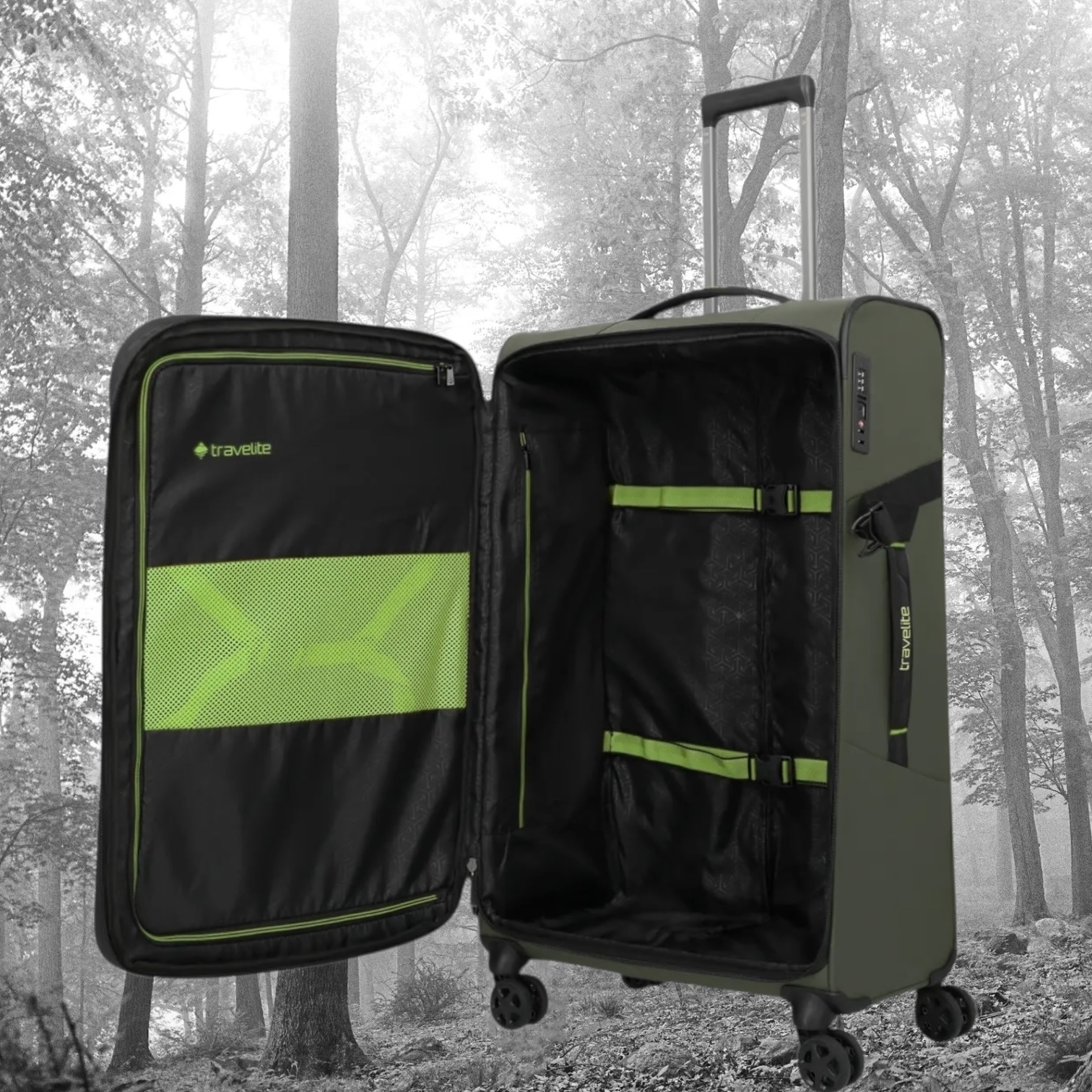 Σετ Βαλιτσών Travelite Briize S/M/L Χακί - Image 13