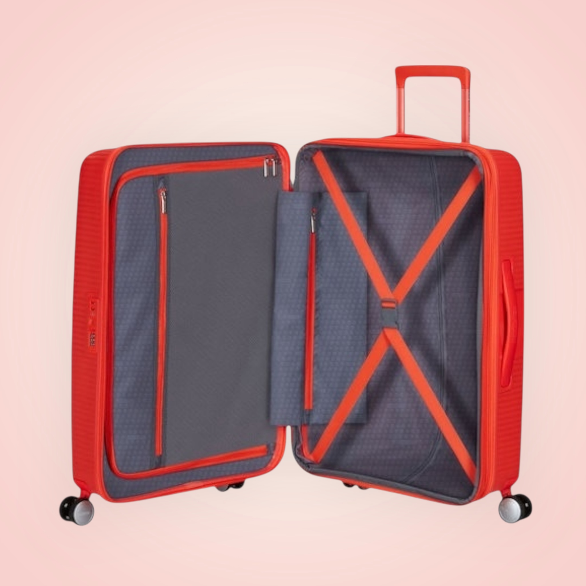 American Tourister SoundBox Μεσαία Βαλίτσα 67cm Neon Orange - Image 5