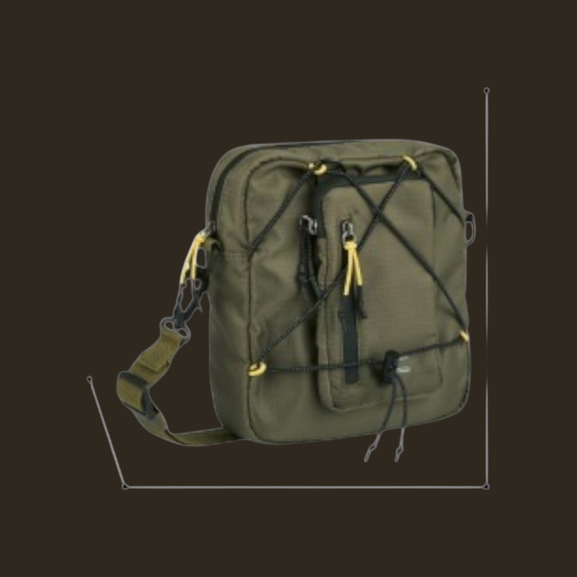 Camel Active Shores 412-601-35 Τσάντα Ώμου Χιαστί Χακί 4.5L