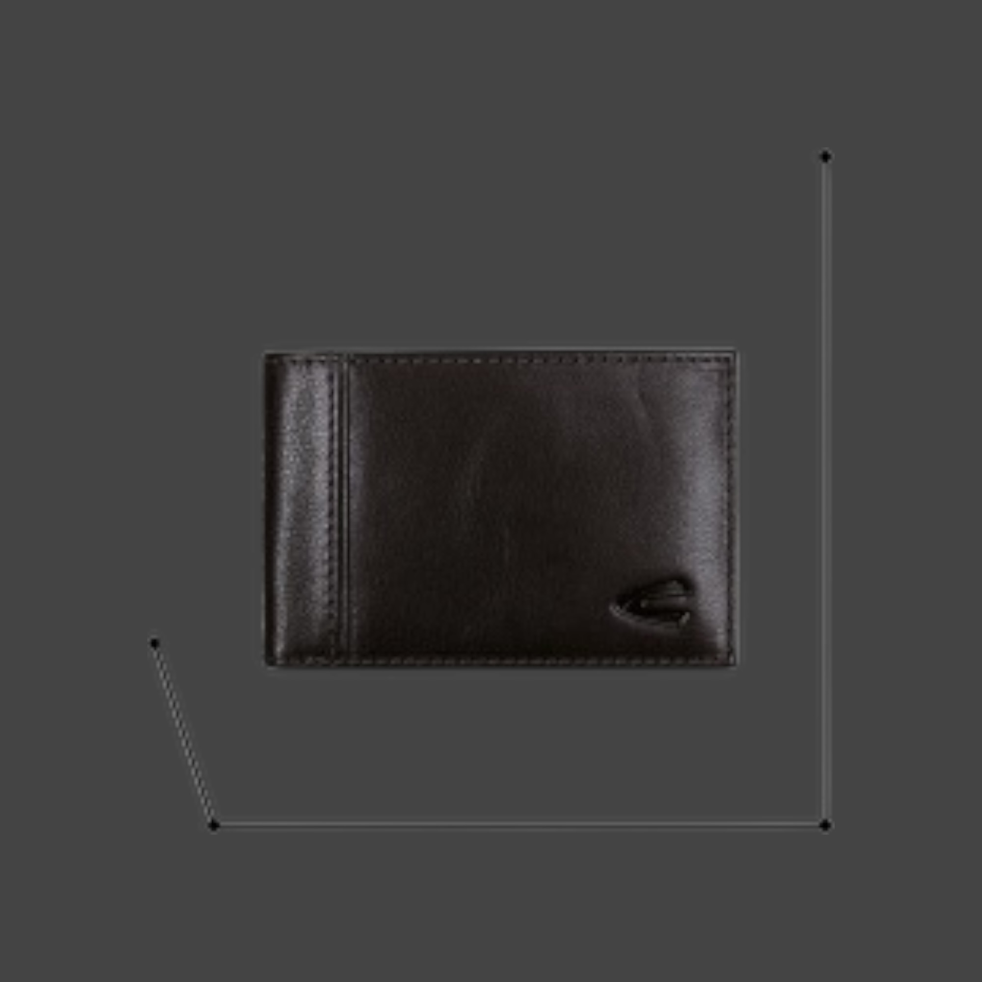 Camel Active Pine Ανδρικό Δερμάτινο Πορτοφόλι Μαύρο