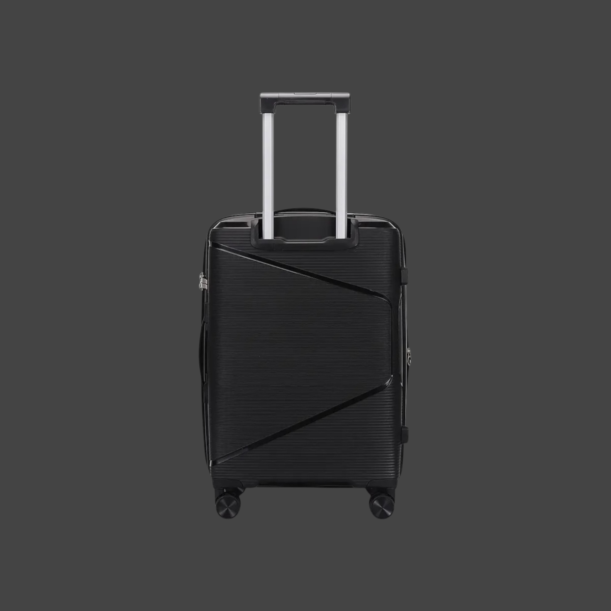 AMBER AM1018 Μαύρο Μεσαία Βαλίτσα με Προέκταση 65cm