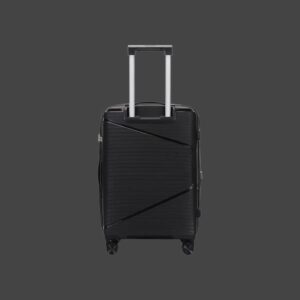 AMBER AM1018 Μαύρο Σετ 3 Βαλίτσες με Προέκταση (3τμχ)