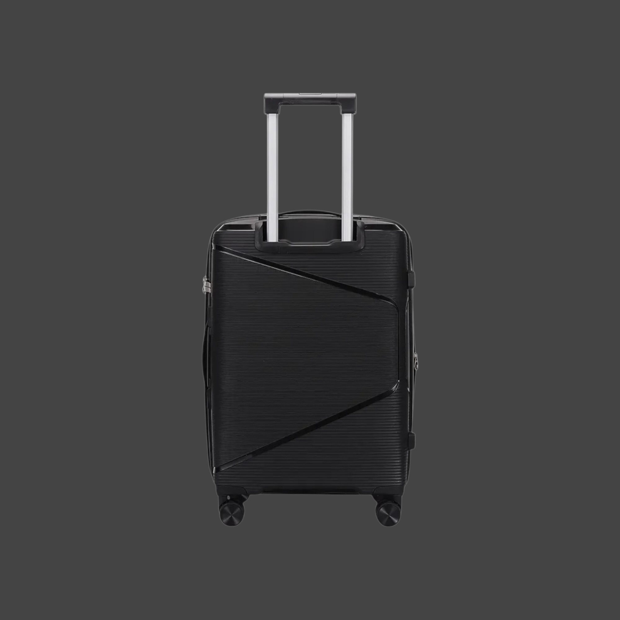 AMBER AM1018 Μαύρο Σετ 3 Βαλίτσες με Προέκταση (3τμχ)