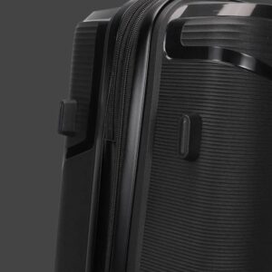 AMBER AM1018 Μαύρο Μεγάλη Βαλίτσα με Προέκταση 75cm