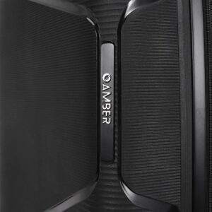 AMBER AM1018 Μαύρο Μεσαία Βαλίτσα με Προέκταση 65cm