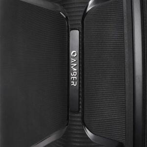 AMBER AM1018 Μαύρο Μεγάλη Βαλίτσα με Προέκταση 75cm