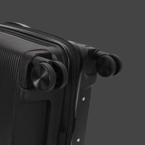 AMBER AM1018 Μαύρο Μεγάλη Βαλίτσα με Προέκταση 75cm