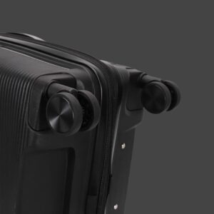 AMBER AM1018 Μαύρο Μεσαία Βαλίτσα με Προέκταση 65cm