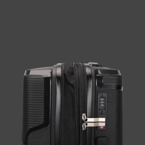 AMBER AM1018 Μαύρο Μεγάλη Βαλίτσα με Προέκταση 75cm