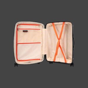 AMBER AM1018 Μαύρο Μεγάλη Βαλίτσα με Προέκταση 75cm