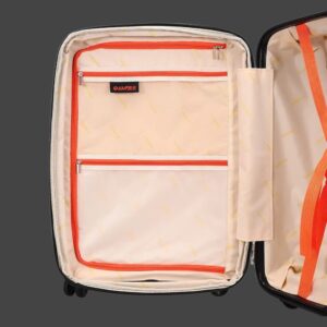 AMBER AM1018 Μαύρο Μεγάλη Βαλίτσα με Προέκταση 75cm