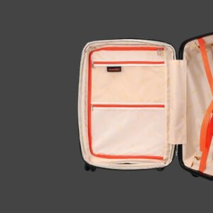 AMBER AM1018 Μαύρο Μεσαία Βαλίτσα με Προέκταση 65cm