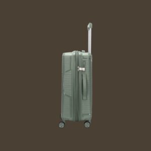 AMBER AM1018 Λαδί Μεγάλη Βαλίτσα με Προέκταση 75cm