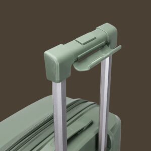 AMBER AM1018 Λαδί Μεγάλη Βαλίτσα με Προέκταση 75cm