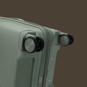 AMBER AM1018 Λαδί Μεσαία Βαλίτσα με Προέκταση 65cm