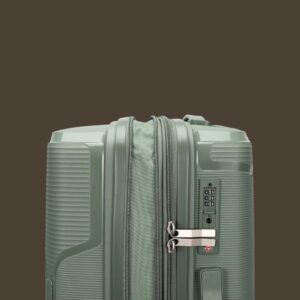 AMBER AM1018 Λαδί Μεσαία Βαλίτσα με Προέκταση 65cm