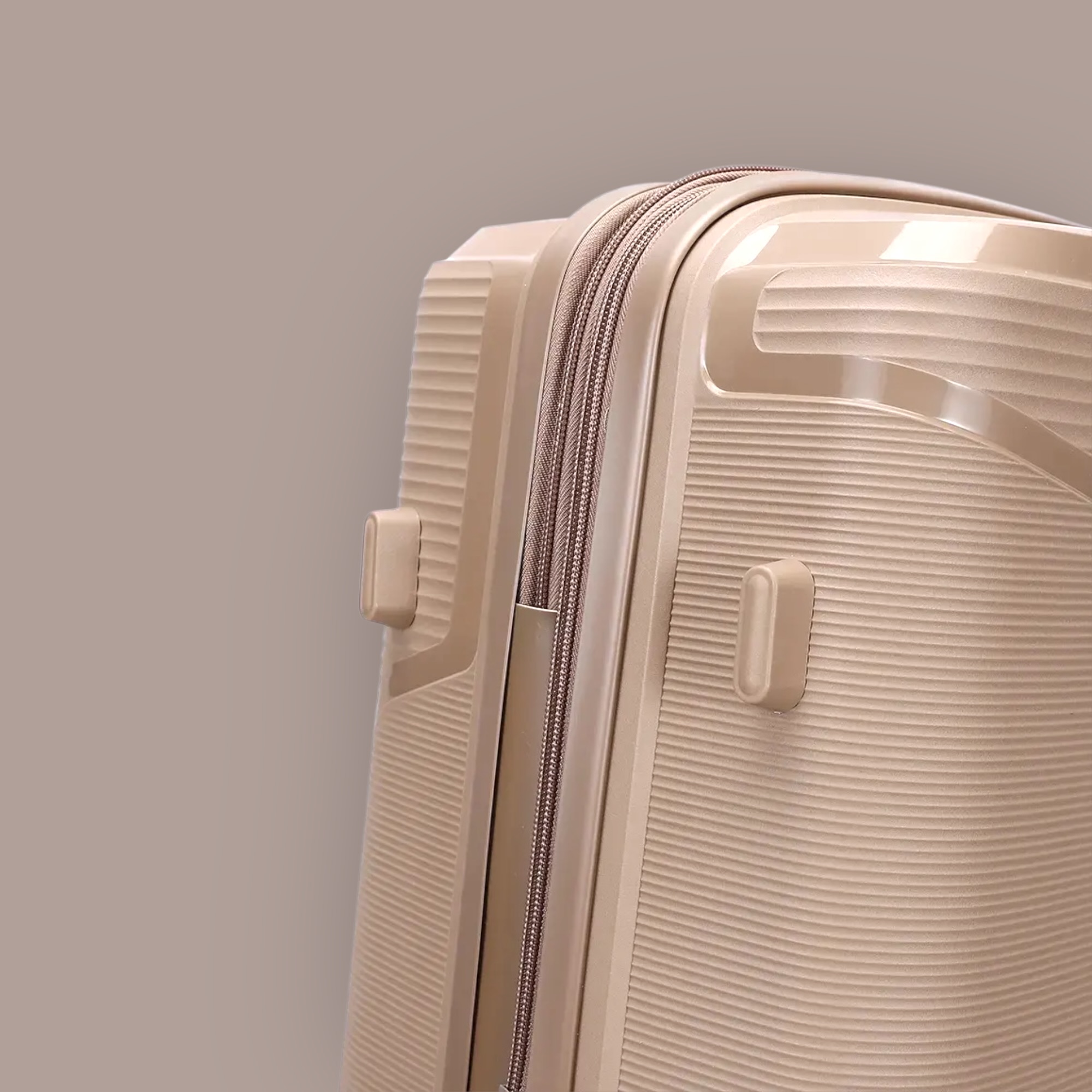 AMBER AM1018 Μόκα Μεσαία Βαλίτσα με Προέκταση 65cm