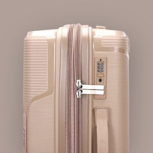 AMBER AM1018 Μόκα Μεγάλη Βαλίτσα με Προέκταση 75cm