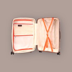 AMBER AM1018 Μόκα Μεσαία Βαλίτσα με Προέκταση 65cm