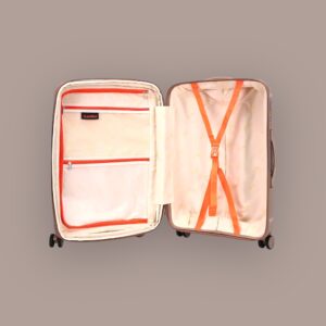 AMBER AM1018 Μόκα Μεγάλη Βαλίτσα με Προέκταση 75cm