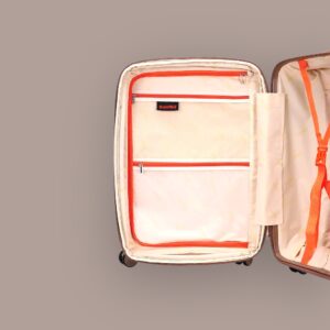 AMBER AM1018 Μόκα Μεγάλη Βαλίτσα με Προέκταση 75cm