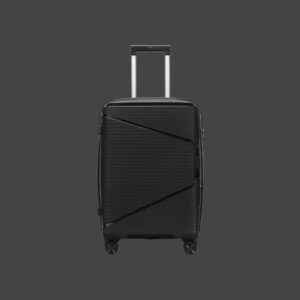 AMBER AM1018 Μαύρο Μεσαία Βαλίτσα με Προέκταση 65cm