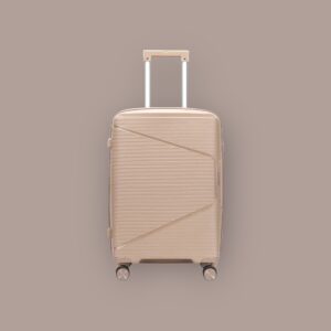 AMBER AM1018 Μόκα Μεσαία Βαλίτσα με Προέκταση 65cm