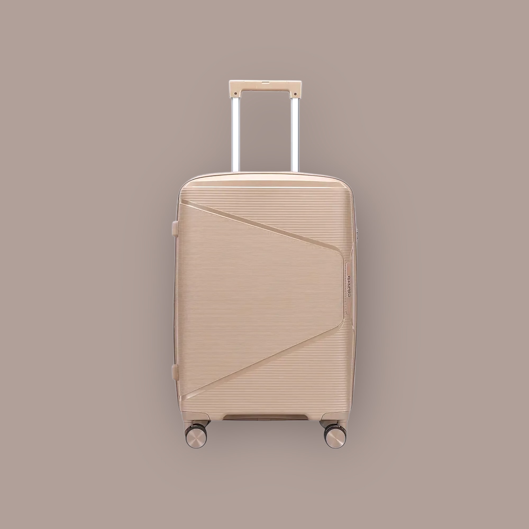 AMBER AM1018 Μόκα Μεσαία Βαλίτσα με Προέκταση 65cm