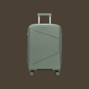 AMBER AM1018 Λαδί Μεγάλη Βαλίτσα με Προέκταση 75cm