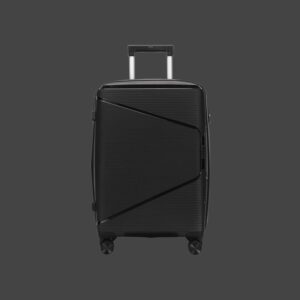 AMBER AM1018 Μαύρο Μεγάλη Βαλίτσα με Προέκταση 75cm