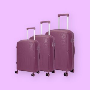 AMBER AM1017 Purple Σετ 3 Βαλίτσες με Προέκταση (3τμχ)