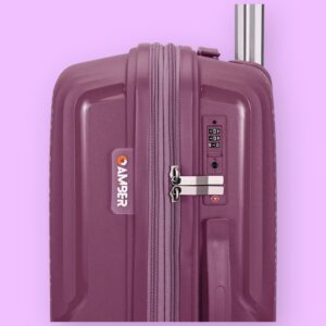 AMBER AM1017 Μωβ Μεγάλη Βαλίτσα με Προέκταση 75cm