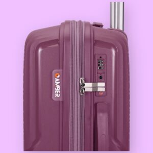 AMBER AM1017 Purple Σετ 3 Βαλίτσες με Προέκταση (3τμχ)