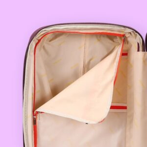 AMBER AM1017 Μωβ Μεγάλη Βαλίτσα με Προέκταση 75cm