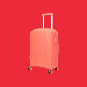 AMBER AM1017 Peachy Red Μεγάλη Βαλίτσα με Προέκταση 75cm