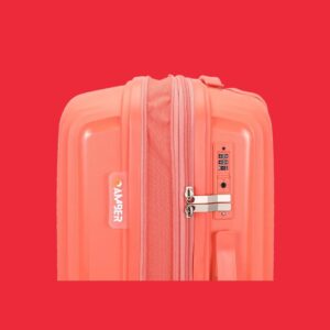 AMBER AM1017 Peach Red Σετ 3 Βαλίτσες με Προέκταση